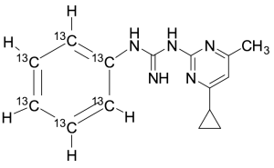 1-(4-Cyclopropyl-6-methylpyrimidin-2-yl)-3-phenylguanidine-13C6