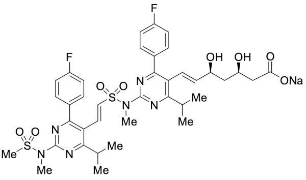 S-Demethyl (E)-S-[4-(4-Fluorophenyl)-6-isopropyl-2-(N-methylmethylsulfonamido)pyrimidin-5-ethenyl Rosuvastatin Sodium Salt