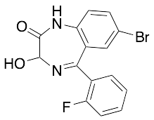 7-Bromo-5-(2-fluorophenyl)-1,3-dihydro-3-hydroxy-2H-1,4-benzodiazepin-2-one