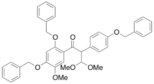 3,3-Dimethoxy-1-[5-methoxy-1,4-bis(phenylmethoxy)phenyl]-2-[4-(phenylmethoxy)phenyl]-1-propanone