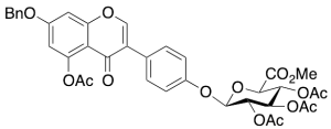 5-Acetoxy-7-benzyloxy Genistein 2,3,4-Triacetate-Beta-D-glucopyranuronic Acid Methyl Ester