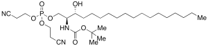 N-tert-Butyloxycarbonyl-D-erythro-dihydro-D-sphingosine-1-phosphate Dicyanoethyl Ester