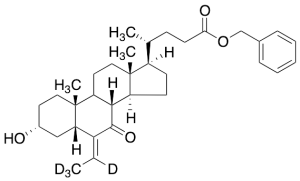 Phenylmethyl (3a,5b,6E)-6-Ethylidene-3-hydroxy-7-oxo-cholan-24-oic Acid Ester-d4