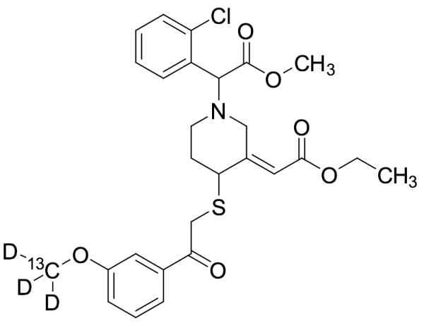 trans-Clopidogrel-MP-13C,d3 Ethyl Ester Derivative(Mixture of Diastereomers)