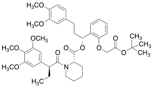 (S)-(R)-1-(2-(2-(tert-Butoxy)-2-oxoethoxy)phenyl)-3-(3,4-dimethoxyphenyl)propyl 1-((S)-2-(3,4,5-Trimethoxyphenyl)butanoyl)piperidine-2-carboxylate