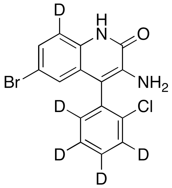 3-Amino-6-bromo-4-(2-chlorophenyl)-2(1H)-quinolinone-d5