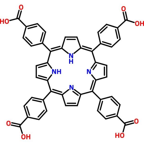 TCPP, [=Tetrakis(4-carboxyphenyl)porphyrin] [Ultra-high sensitive spectrophotometric reagent for Cu, Cd] [For the simultaneous determination of metals by HPLC]