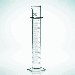 PYREX Class A Double Metric Scale Cylinder, Blue Enamel Markings, 500 mL