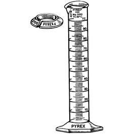 PYREX Gas Oil Distillation Cylinder, Percent Scale