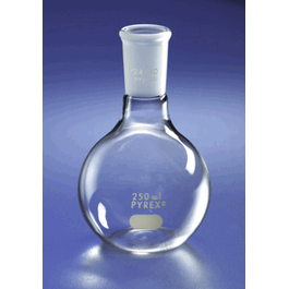 PYREX Boiling Flask with Flat Bottom and Short Neck, 250 mL
