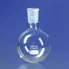 PYREX Round Bottom Flask, with Short Neck, 1000 mL, Joint Size: 29/42