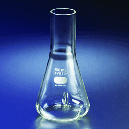 PYREX 1000 mL Delong Shaker Erlenmeyer Flask with Extra Deep Baffles