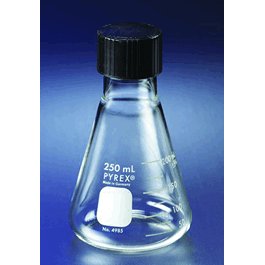 PYREX Graduated Erlenmeyer Flasks with Screw Cap, 250 mL