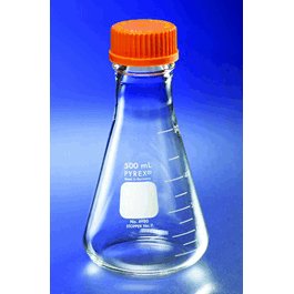 PYREX Graduated Erlenmeyer Flasks, Wide-Mouth, with Screw Cap, 2 L