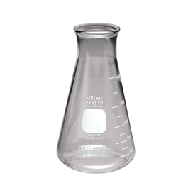 PYREX Wide Mouth Erlenmeyer Flasks with Heavy Duty Rim, 1 L