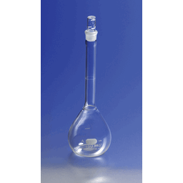 PYREX 100mL Class A Certified and Serialized Volumetric Flasks, with Glass Standard Taper Stopper