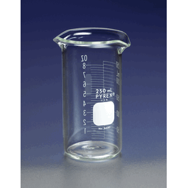 PYREX Double Spout, Double Scale Beakers, 125 mL