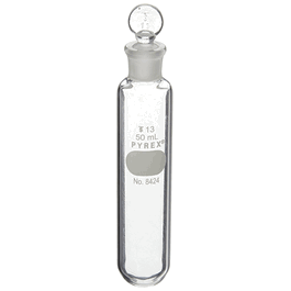 PYREX Round Bottom Centrifuge Tube, with No. 13 Standard Taper Pennyhead Stopper, 50 mL
