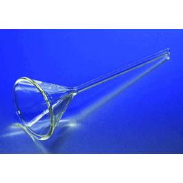 PYREX Angled Fluted Funnel 65 mm with Long Stem