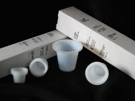 Virgin Polystyrene Beaker in Dispensing Sleeves of 100, 5 mL