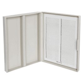 100-place Polypropylene Microscope Slide Box, Hinged, 17 x 19 x 14 in.