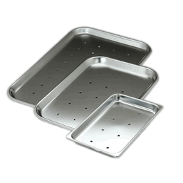 Stainless Steel Perforated Mayo Tray, 10 x 6-1/2 x 3/4 in. (25.4 x 16.5 x 1.9 cm)