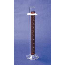 PYREX Lifetime Red Single Metric Scale Graduated Cylinders, To Contain, 100 mL
