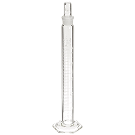PYREX 100 mL Single Metric Scale Cylinders, Serialized/Certified Class A, Standard Taper Stopper, White Graduations, TC