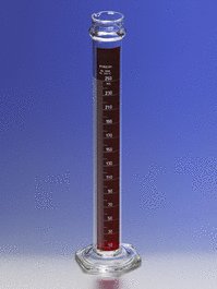 PYREX 50 mL Single Metric Scale Cylinders, Reinforced Glass Bead, Lifetime Red, TC