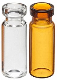 JG Finneran Silanized 2 mL LO (Large Opening) Amber Vial, 12 x 32 mm, 11 mm Crimp
