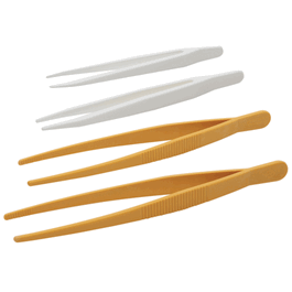 Dynalon(R) PMP Tweezers, 145 mm, White, Sharp Ends