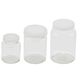 Dynalon PET Wide Mouth Bottles with Snap Caps, 100 mL