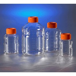 1 L Easy Grip Sterile Polystyrene Storage Bottles with 45 mm Caps