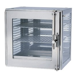 Small desiccator with stainless steel shelves