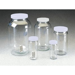 2000 mL Wide-Mouth Tall-Profile Clear Glass Jars with 83-400 mm Closure, Processed