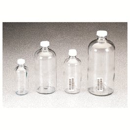 Clear Boston Round Glass Bottles, Series 300, 500 mL