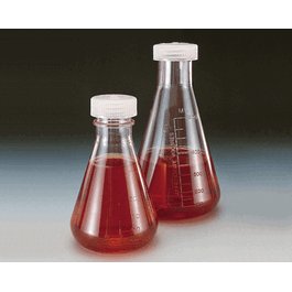 Thermo Scientific Nalgene Erlenmeyer Flasks w/Screw Closures, Polymethylpentene, 125 mL
