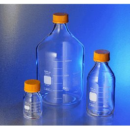 PYREX Round Media Storage Bottles with GL25 Screw Cap, 25 mL