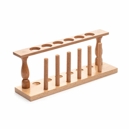 United Scientific 6-Place Wooden Test Tube Rack