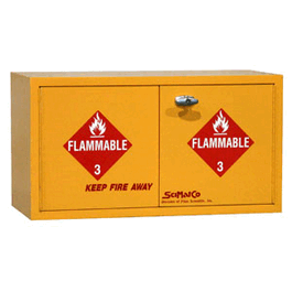 SciMatCo Mini-Stak-a-Cab Combo Corrosive/Flammables Cabinet, Gray with Self-Closing Door