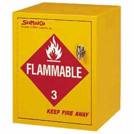SciMatCo Flammables Cabinet, Floor Version, 30 Gallon with Self Closing Door