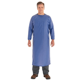 Ansell AlphaTec Vinyl Splash Protection Coat Apron, 8 mil., Blue, L