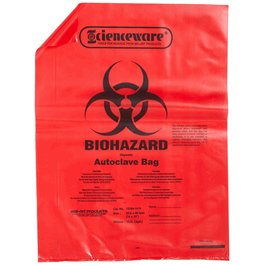 SP Bel-Art Biohazard Disposal Bags, Regular Red, Printed, 38 x 48 in., 1.5 mil