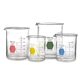 DWK Life Sciences (Kimble) Colorware Low Form Griffin Beaker, 100 mL, Blue