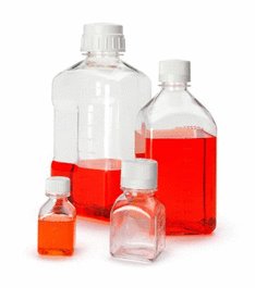 Thermo Scientific Nalgene 1000ml (32oz) Sterile PETG Square Media Bottles 38-430 Closure