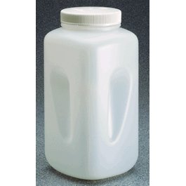 Thermo Scientific Nalgene 4 L (1 gal.) Large Square Wide-Mouth HDPE Bottle with 100 mm Polypropylene Closure