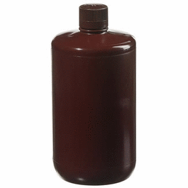 Thermo Scientific Nalgene Large Narrow-Mouth Amber Bottles, PP, 2 L (0.5 gal.) with Amber 38-430 Closure