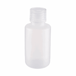 DWK Life Sciences (Wheaton) 30 mL (1 oz) Natural LDPE Narrow-Mouth Leak-Resistant Bottles with 20-410 mm Polypropylene Cap