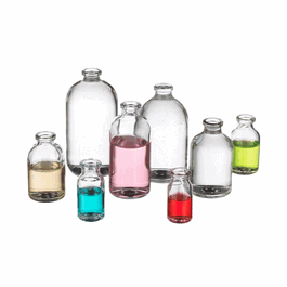 DWK Life Sciences (Wheaton) 60 mL (2 oz) Clear Serum Bottles, 13 mm I.D. x 20 O.D. mm