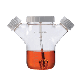 DWK Life Sciences (Wheaton) Magna Flex Microcarrier Spinner Flasks, Volume (ml): 125, Dimensions Dia x H (mm): 65 x 155; Spinner flask